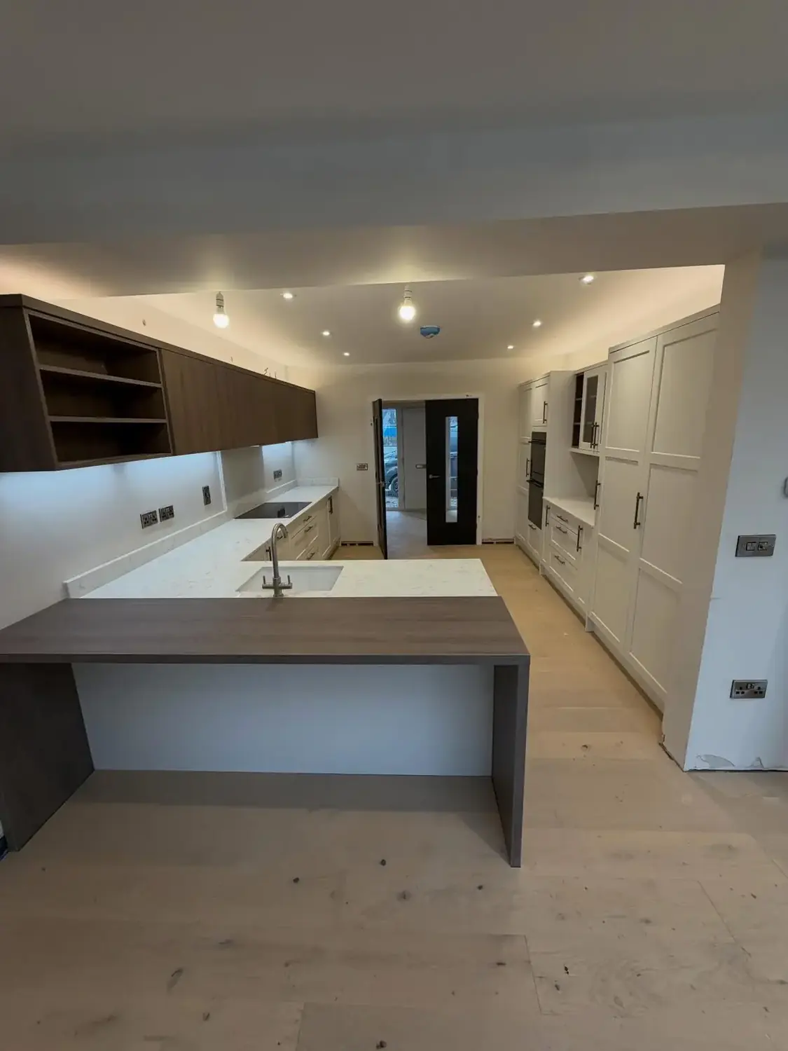A new build kitchen wired by Lincsol Electrical Services